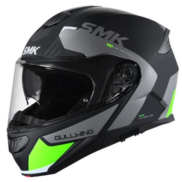 Smk Gullwing Kresto Çene Açılır kask neon & grey