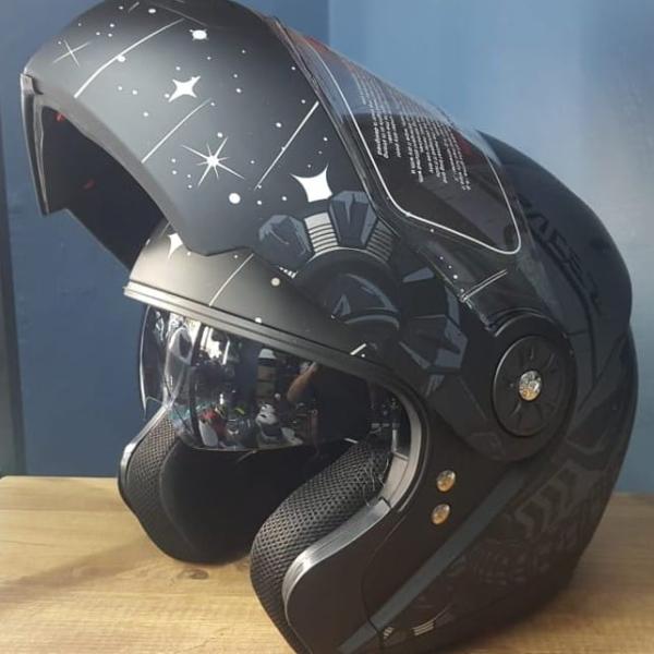 kask Rapido-x RX Z19 ( yıldızlı gri grafik )
